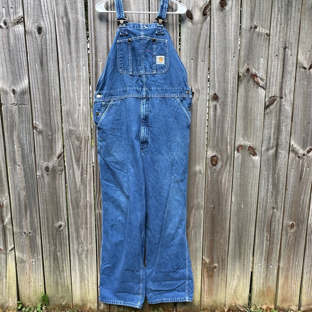 Carhartt Men's Blue Denim Overalls - Picture 7 of 10
